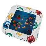 Дървен детски комплект маса с 2 столчета Ginger Home, с Lego основа