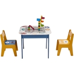 Дървен детски комплект маса с 2 столчета Ginger Home, с Lego основа