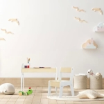 Комплект детска учебна маса и столче Ginger Home - Жълто & Бяло