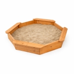 Детски дървен пясъчник Ginger Home – 8-странен модел, С 4 седалки