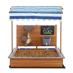 Детски дървен пясъчник Ginger Home  - С Регулируем покрив и аксесоари