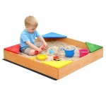 Детски дървен пясъчник Ginger Home - С 4 седалки