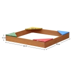 Детски дървен пясъчник Ginger Home - С 4 седалки