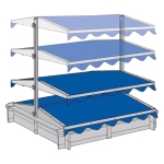 Дървен детски пясъчник с регулируемeм сенник - Ginger Home