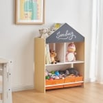 Етажерка за играчки и книжки с черна дъска за писане Ginger Home - Къщичка