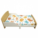 Детско дървено легло със защита и подматрачна рамка Ginger Home - 140 x 70 cm