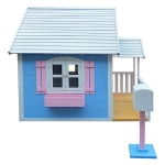 Голяма дървена детска къща с веранда Ginger Home - 194 x 229 x 210 сm