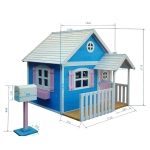 Голяма дървена детска къща с веранда Ginger Home - 194 x 229 x 210 сm