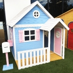 Голяма дървена детска къща с веранда Ginger Home - 194 x 229 x 210 сm