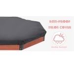 Дървен детски пясъчник Ginger Home - Octagon, Водоустойчиво Покривало