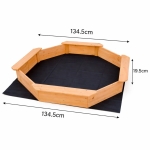 Детски дървен пясъчник Ginger Home – 8-странен модел, С 4 седалки
