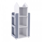 Дървена секция на 4 нива с рафтове Ginger Home - Rocket, White/Gray 