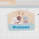 Дървен игрален комплект Ginger Home - Ветеринарна клиника, С Аксесоари и Плюшено Куче