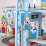 Дървен комплект Hape - Голяма градска железопътна линия, 55 части