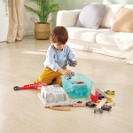 Дървен комплект Hape - Градски влак, 48 части