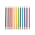 Комплект цветни моливи с гумичка Astra - 12 цвята, С острилка