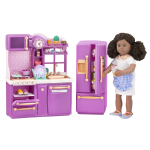 Комплект за кукли Battat - Our Generation, Гурме кухня, Лилава