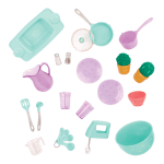 Комплект за кукли Battat - Our Generation, Гурме кухня, Лилава