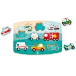 Дървен пъзел Hape - Спешна помощ, 10 части