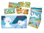 Образователен пъзел Hape - Семейства животни, 36 части