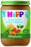 Био пюре Hipp - Спагети Болонезе с грах, 190 g