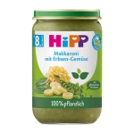 Био пюре Hipp - Яхния от макарони с грах, 220 g
