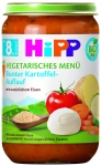 Био пюре Hipp - Вегетарианско меню, Зеленчуци с моцарела, 220 g