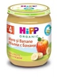 Био плодово пюре Hipp - Ябълки с банани, 125 g