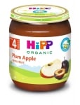 Био плодово пюре Hipp - Сливи и ябълки, 125 g