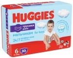 Бебешки пелени гащи Huggies - за момче 6, 30 броя