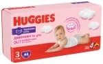 Бебешки пелени гащи Huggies - за момиче 3, 44 броя