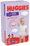 Бебешки пелени гащи Huggies - 5, 34 броя