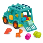 Играчка за сортиране Battat - Джип с животни, 9 части