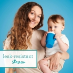 Силиконова чаша със сламка Infantino, 270 ml, Жълта