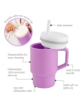Силиконова чаша със сламка Infantino, 270 ml, Жълта