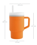 Силиконова чаша със сламка Infantino, 270 ml, Жълта