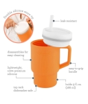 Силиконова чаша със сламка Infantino, 270 ml, Жълта