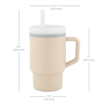 Силиконова чаша със сламка Infantino, 270 ml, Жълта