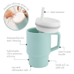 Силиконова чаша със сламка Infantino, 270 ml, Жълта