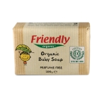 Бебешки сапун Friendly Organic - С масло от ший и сладък бадем, 100 g