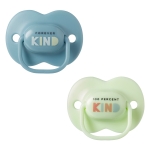 Ортодонтични залъгалки Tommee Tippee - AnyTime, Kind Синя и Зелена с кутия за стерилизиране, 6-18 m, 2 броя