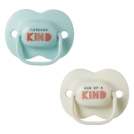Ортодонтични залъгалки Tommee Tippee - AnyTime, Kind Синя и Бежова с кутия за стерилизиране, 0-6 m, 2 броя
