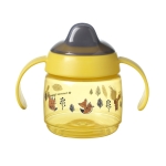 Неразливаща се чаша с мек накрайник с дръжки Tommee Tippee - Superstar, Weaning Sippee Cup,Жълта, 190 ml, 4 m+