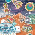 Творчески комплект Hape - Направи си сам магнити, Живот на Марс