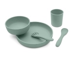 Сет за хранене Kikkaboo - Platinum Silicone, Sand, 5 части
