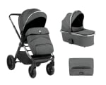 Комбинирана бебешка количка 2 в 1 Kikkaboo - Tiffany, Dark Grey