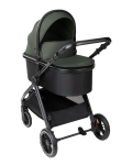 Комбинирана количка 3 в 1 с кош за новородено Kikkaboo – Ava, Army Green