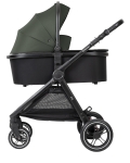 Комбинирана количка 3 в 1 с кош за новородено Kikkaboo – Ava, Army Green