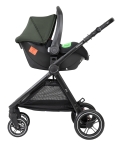 Комбинирана количка 3 в 1 с кош за новородено Kikkaboo – Ava, Army Green
