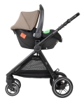 Комбинирана количка 3 в 1 с кош за новородено Kikkaboo – Ava, Black